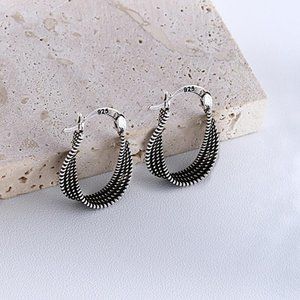 Vintage Style Sterling Silver Earrings for Women / S925